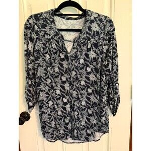 Max Studio 3/4 Sleeve Top L